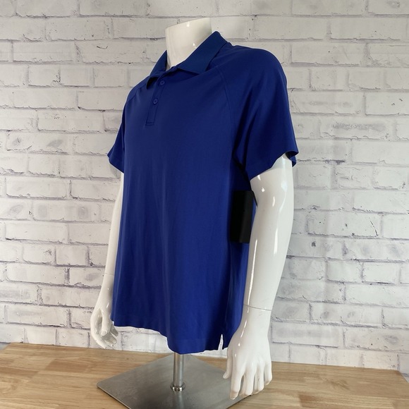 Fabletics Shirt Men's Size Large The Training Day Polo Short Sleeve‎ Logo NWT - Picture 3 of 13
